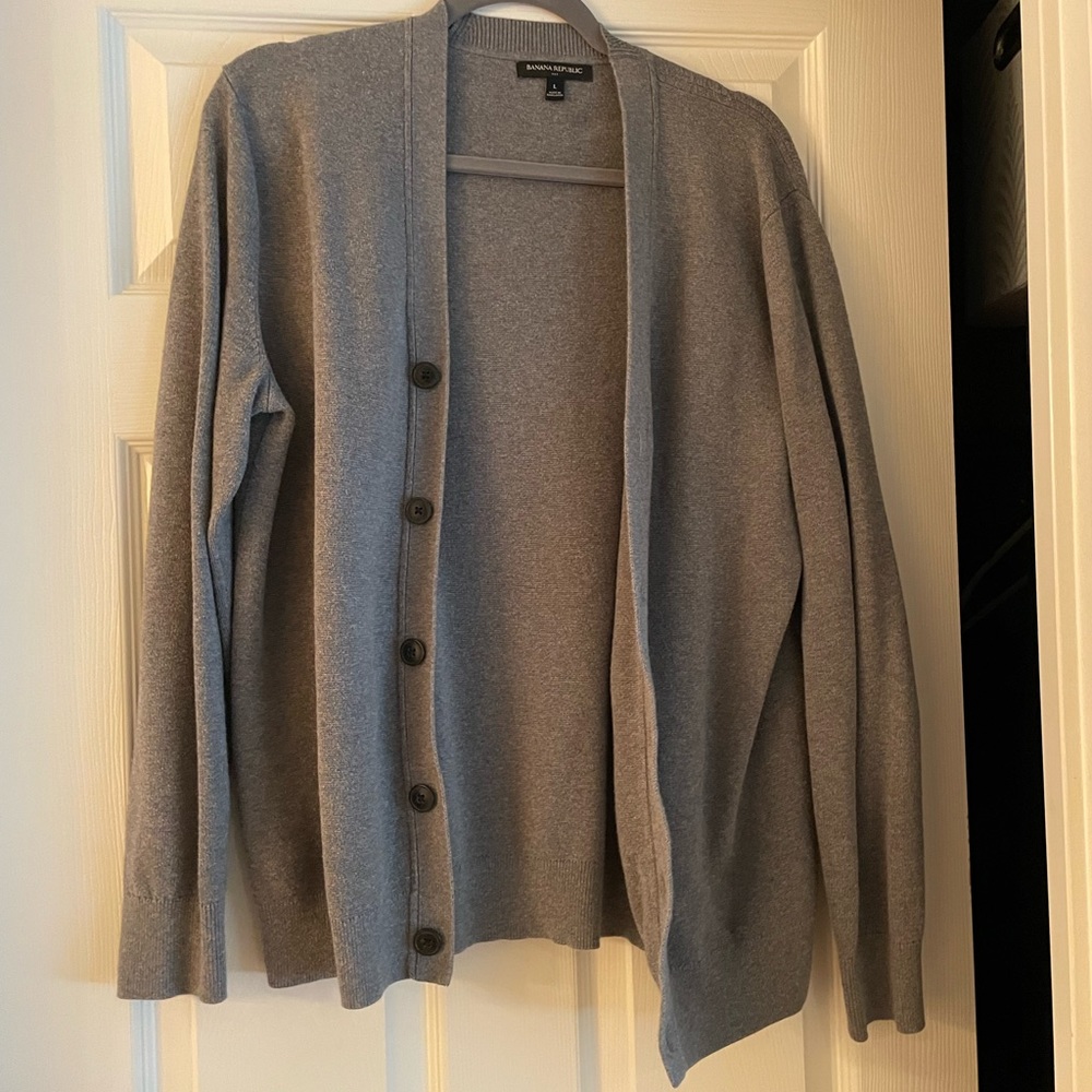 Mens grey banana republic sweater